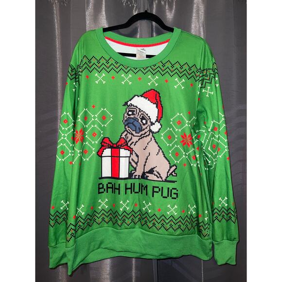 Ugly Christmas Sweater Sweatshirt Xmas Size Large Dog - Picture 1 of 3